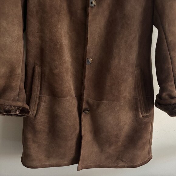 $2000 Hartwood Paris Brown Shearling Jacket/ Sheepskin Coat-- Medium - Picture 14 of 15